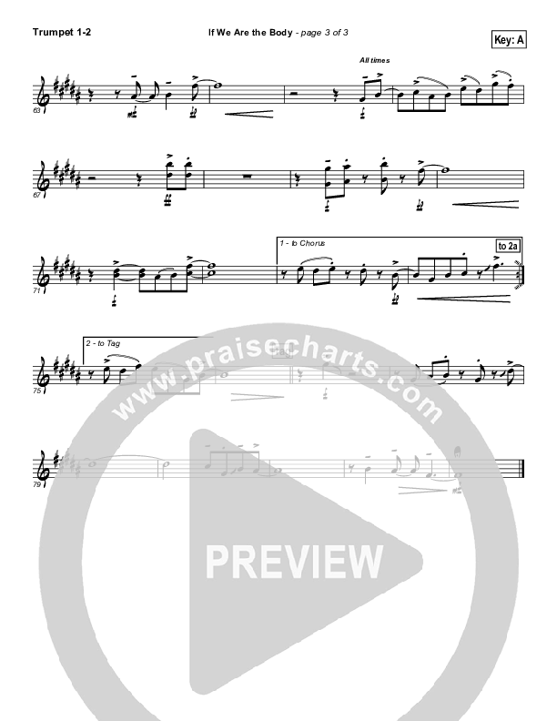 If We Are The Body Trumpet 1,2 (Casting Crowns)