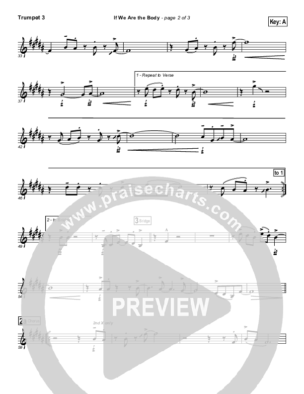 If We Are The Body Trumpet 3 (Casting Crowns)