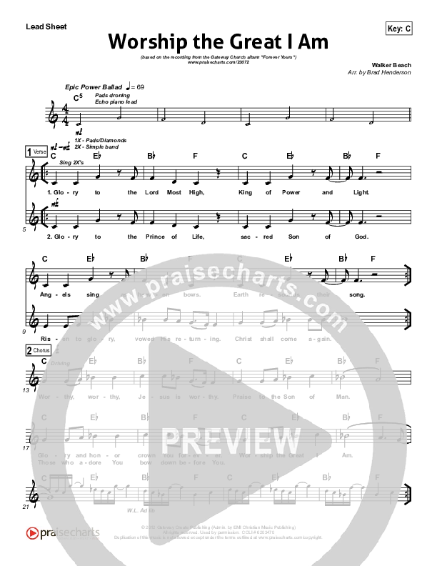 Worship The Great I Am Lead (SAT) (Gateway Worship)