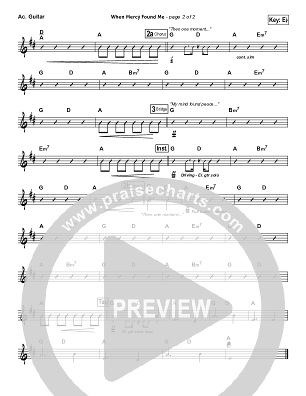 When Mercy Found Me Acoustic Guitar (Rhett Walker Band)