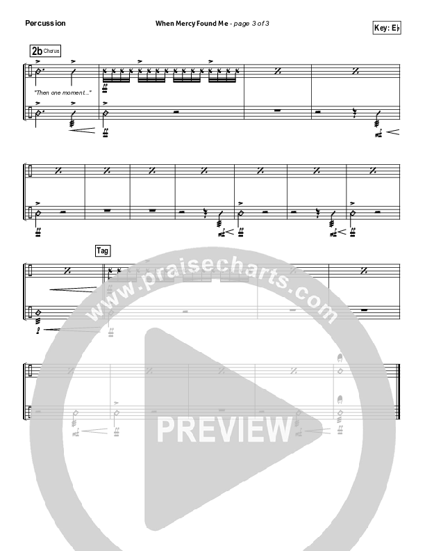 When Mercy Found Me Percussion (Rhett Walker Band)