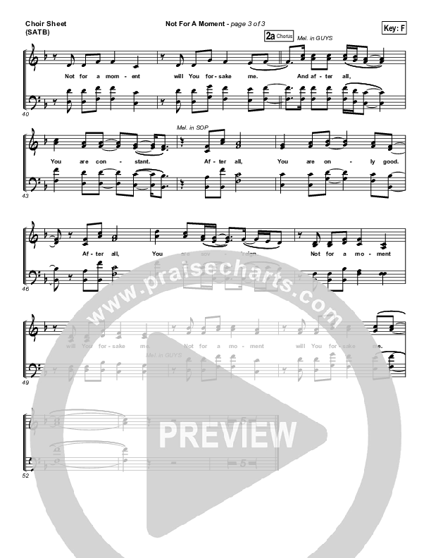 Not For A Moment (After All) Choir Sheet (SATB) (Vertical Worship)