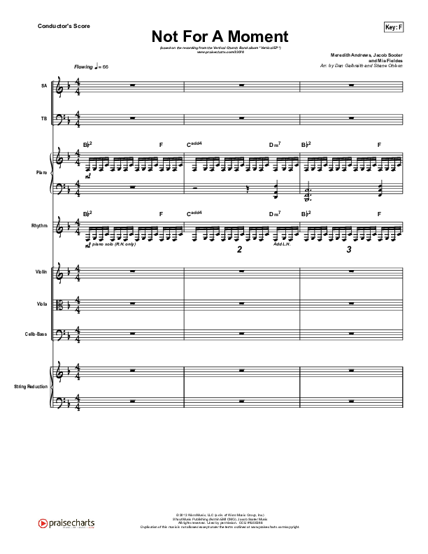 Not For A Moment (After All) Conductor's Score (Vertical Worship)