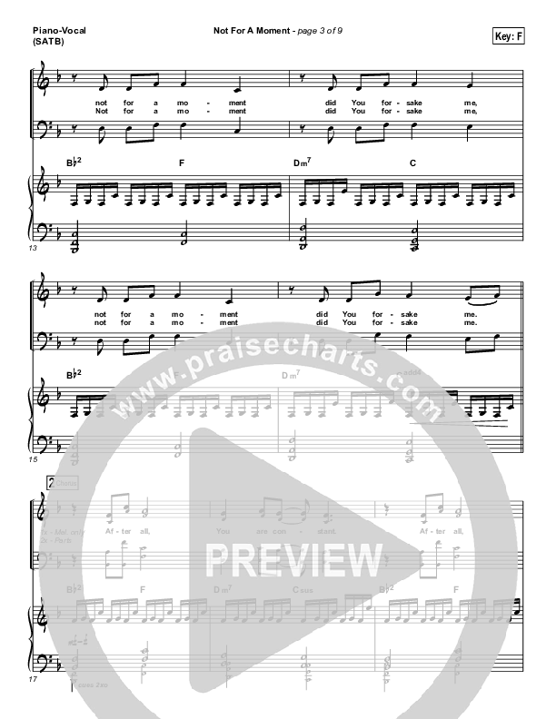 Not For A Moment (After All) Piano/Vocal (SATB) (Vertical Worship)