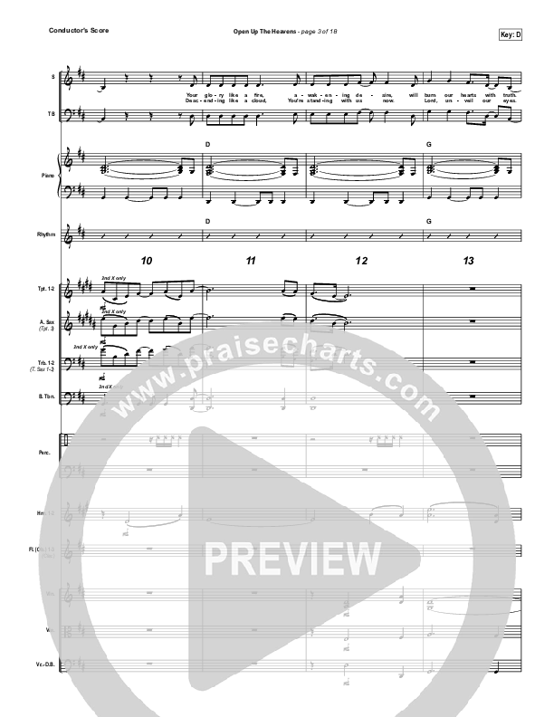Open Up The Heavens Conductor's Score (Vertical Worship)