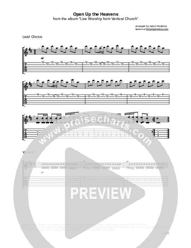 Open Up The Heavens Guitar Tab (Vertical Worship)