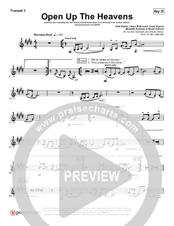 Open Up The Heavens Trumpet 3 (Vertical Worship)