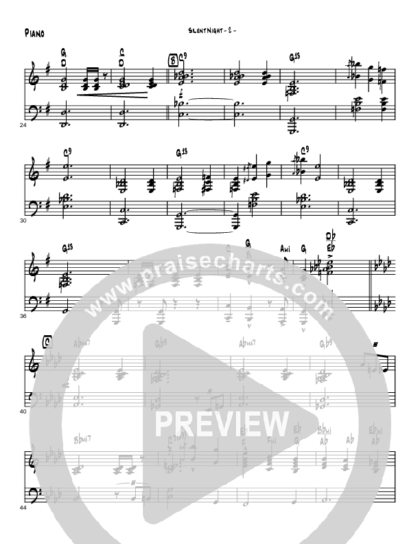 Silent Night (Instrumental) Piano Sheet (Brad Henderson)