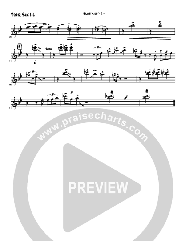 Silent Night (Instrumental) Tenor Sax 1/2 (Brad Henderson)