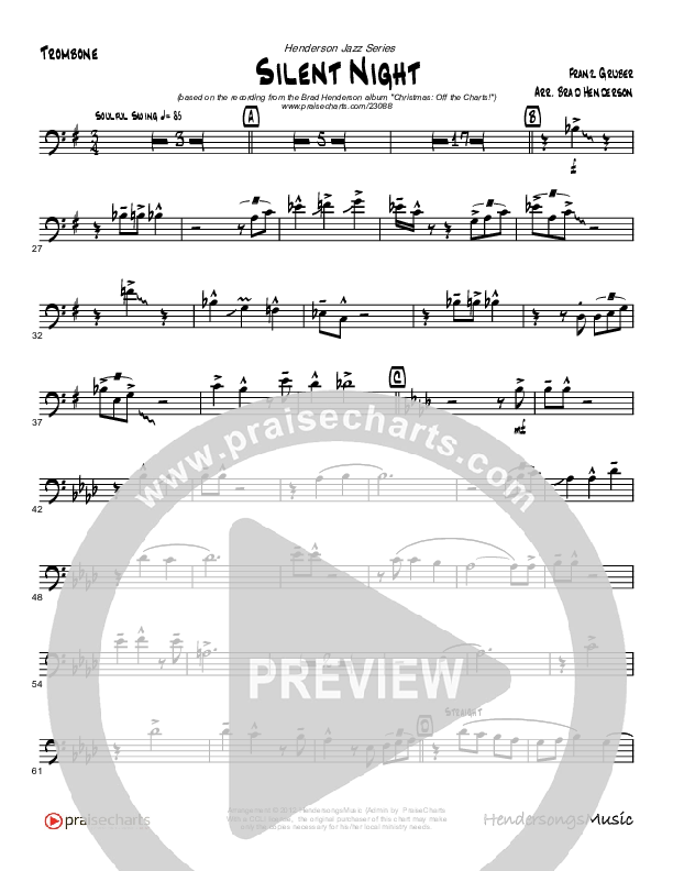Silent Night (Instrumental) Trombone (Brad Henderson)