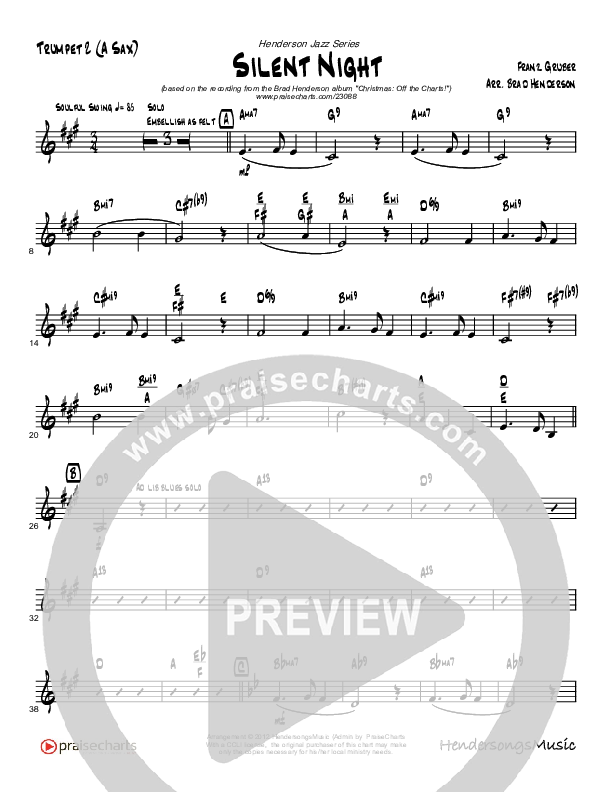 Silent Night (Instrumental) Trumpet 2 (Brad Henderson)