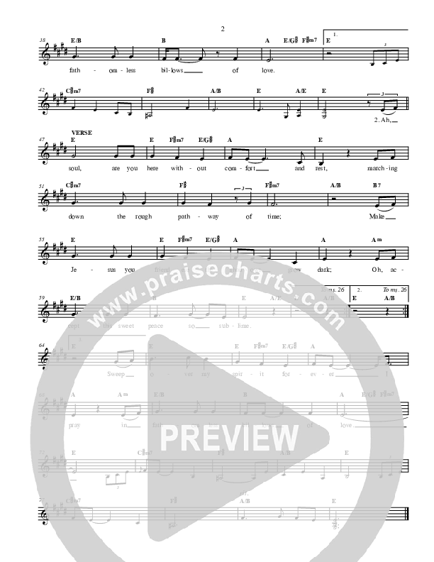 Wonderful Peace Lead Sheet (Don Moen)