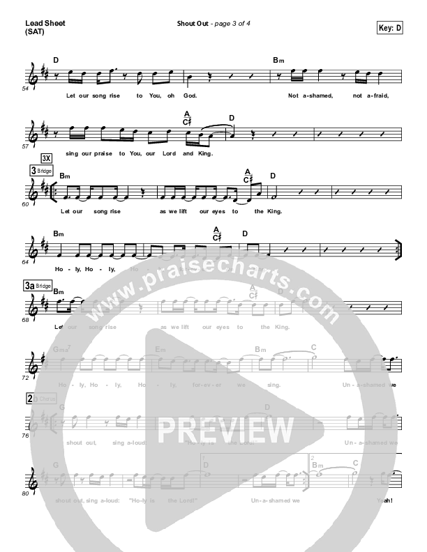 Shout Out Lead Sheet (Ricardo Sanchez)