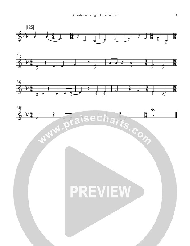 Creation's Song Bari Sax (Concord Worship)