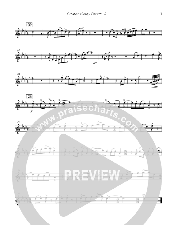 Creation's Song Clarinet 1/2 (Concord Worship)