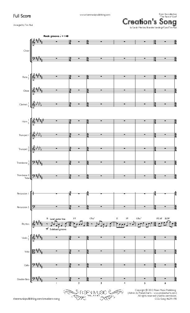 Creation's Song Conductor's Score (Concord Worship)