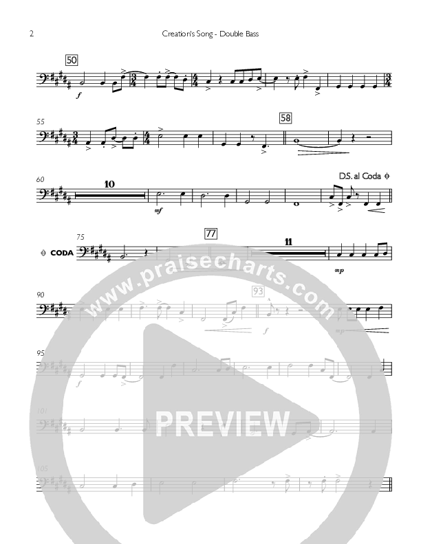 Creation's Song Double Bass (Concord Worship)