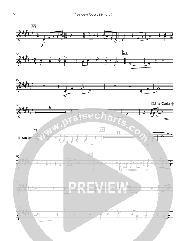 Creation's Song French Horn 1/2 (Concord Worship)