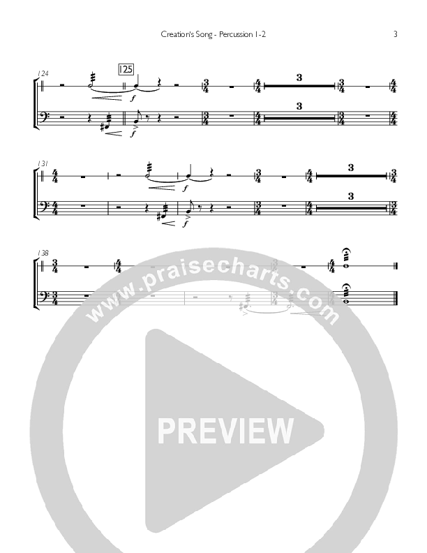 Creation's Song Percussion 1/2 (Concord Worship)