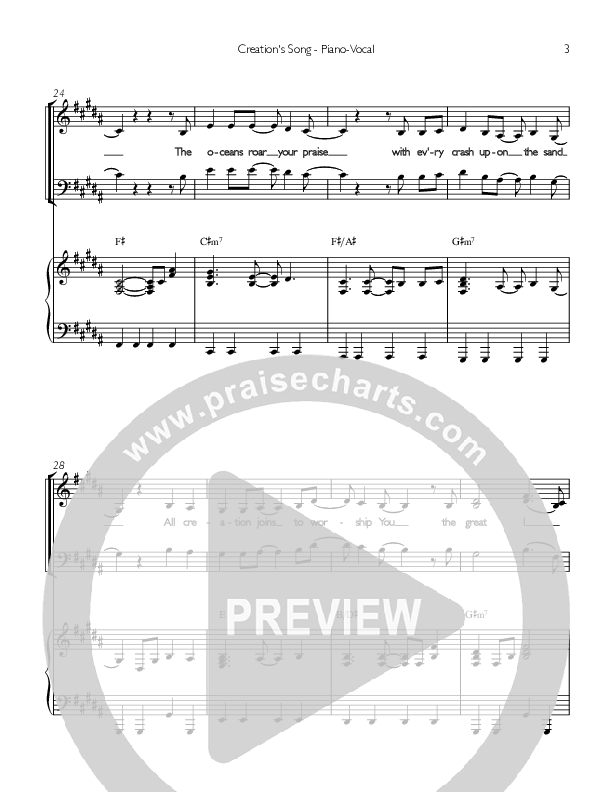 Creation's Song Piano/Vocal (Concord Worship)