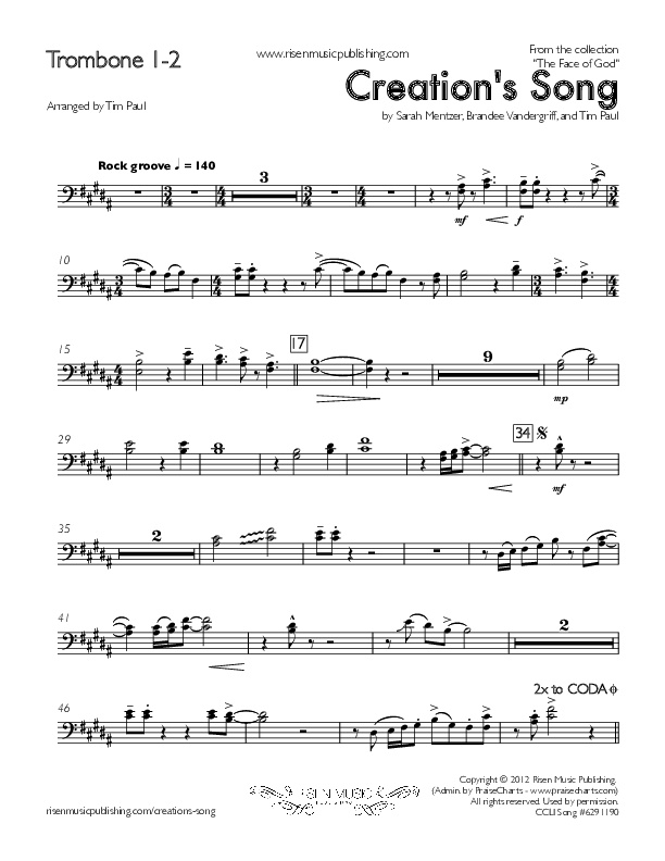 Creation's Song Trombone 1/2 (Concord Worship)