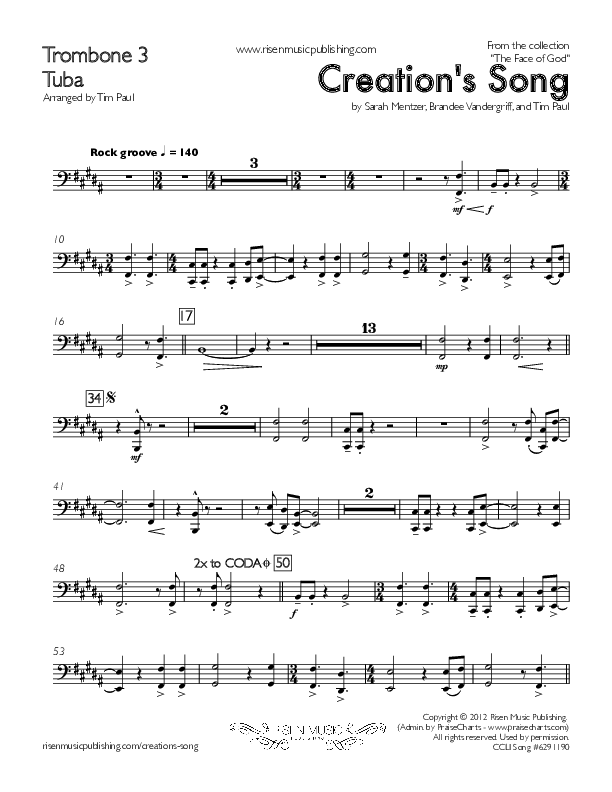 Creation's Song Trombone 3/Tuba (Concord Worship)