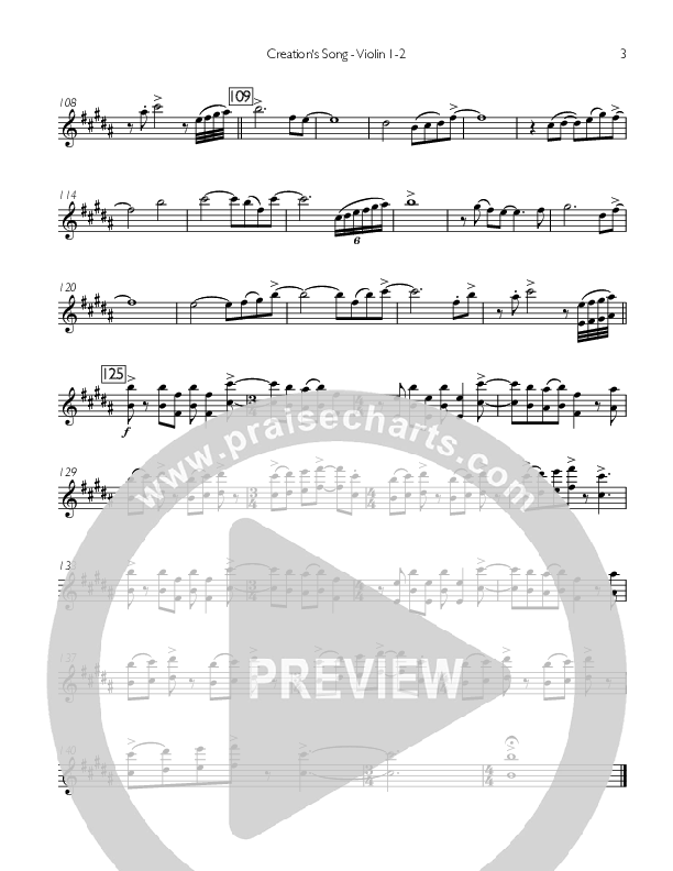 Creation's Song Violin 1/2 (Concord Worship)