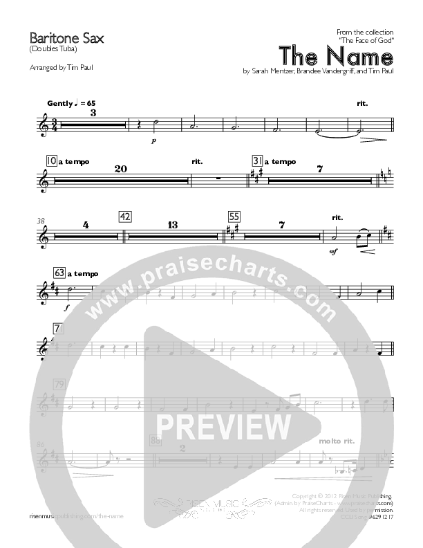 The Name Bari Sax (Concord Worship)