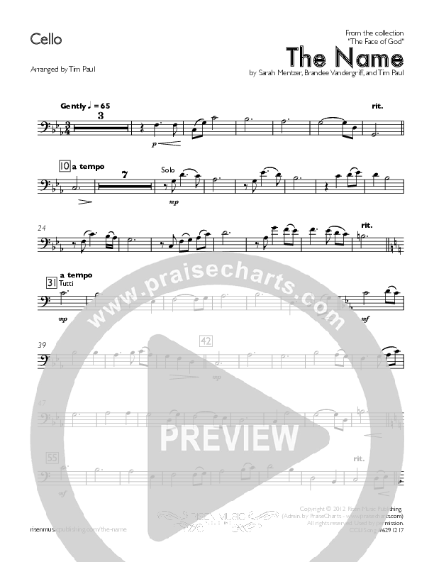 The Name Cello (Concord Worship)