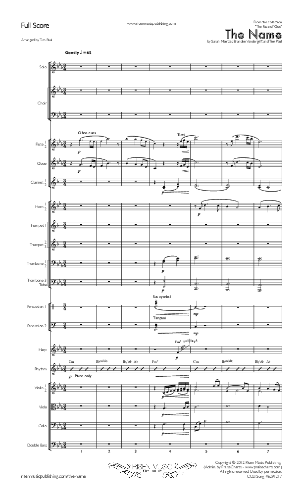 The Name Conductor's Score (Concord Worship)