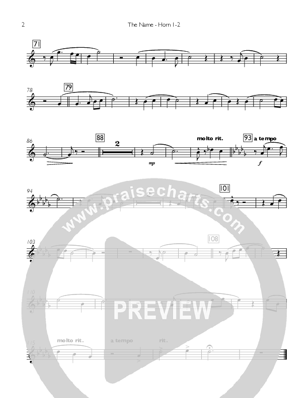 The Name French Horn 1/2 (Concord Worship)