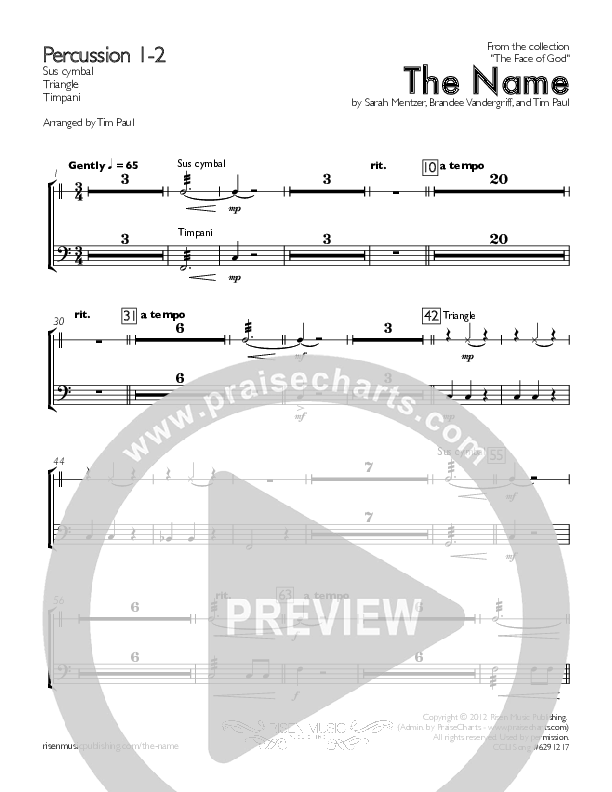 The Name Percussion 1/2 (Concord Worship)