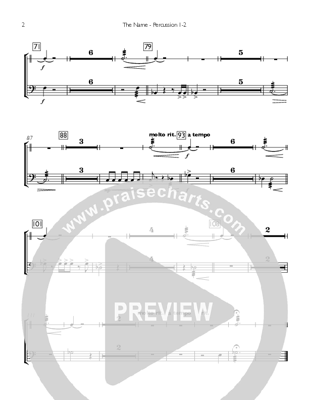 The Name Percussion 1/2 (Concord Worship)