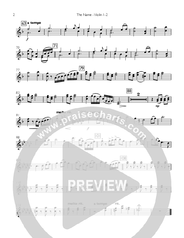 The Name Violin 1/2 (Concord Worship)