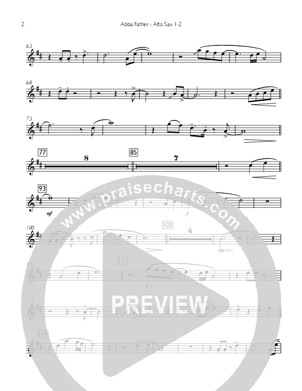 Abba Father Alto Sax 1/2 (Concord Worship)