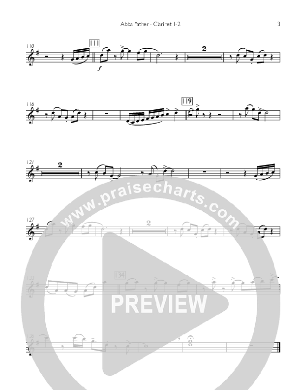 Abba Father Clarinet 1/2 (Concord Worship)