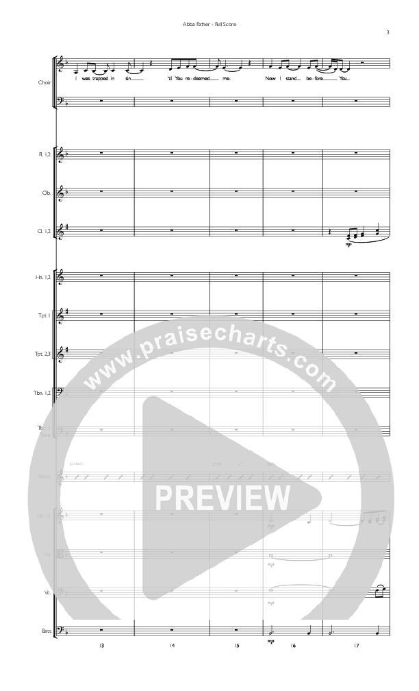 Abba Father Conductor's Score (Concord Worship)
