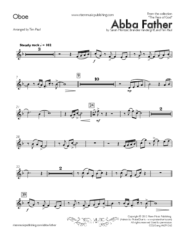 Abba Father Oboe (Concord Worship)