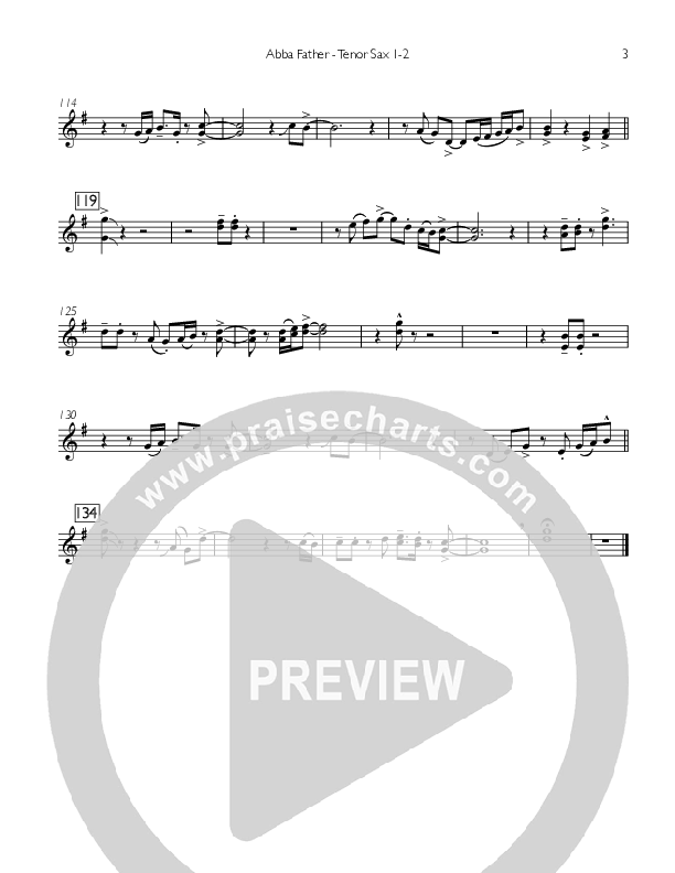 Abba Father Tenor Sax 1/2 (Concord Worship)