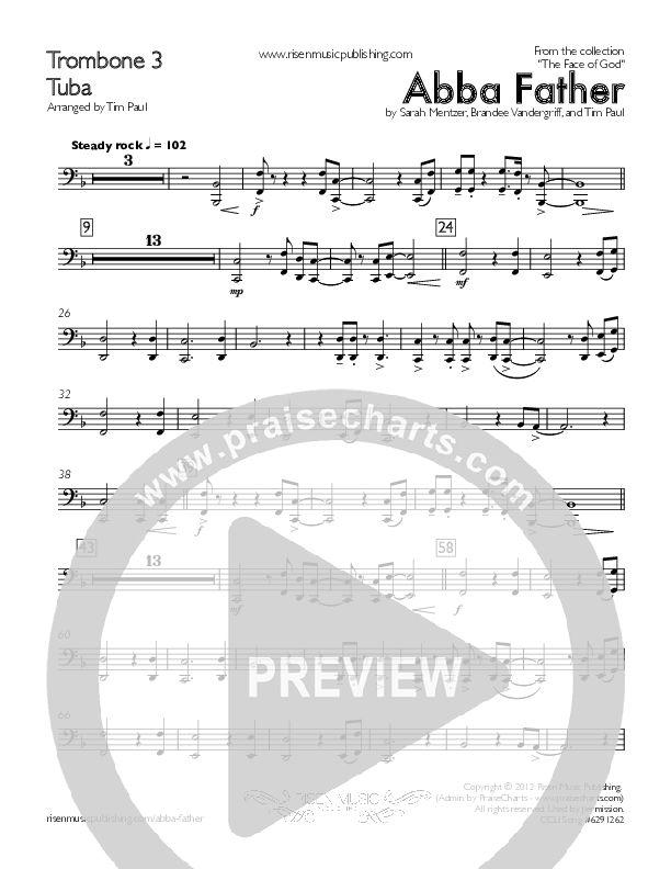 Abba Father Trombone 3/Tuba (Concord Worship)