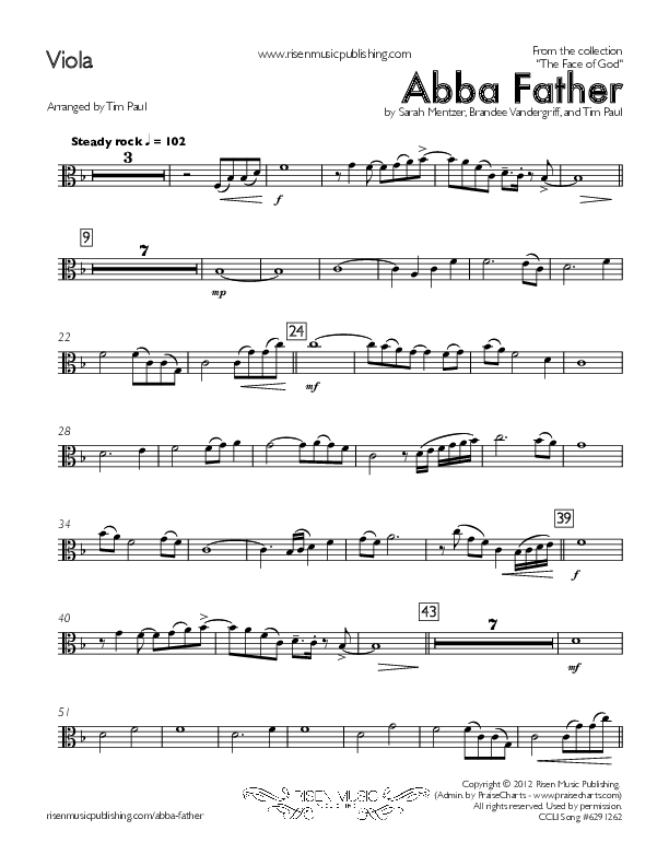 Abba Father Viola (Concord Worship)