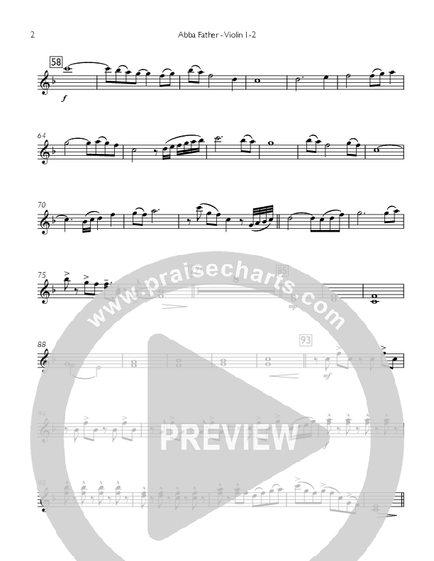Abba Father Violin 1/2 (Concord Worship)