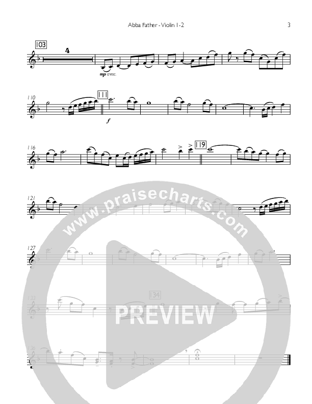 Abba Father Violin 1/2 (Concord Worship)