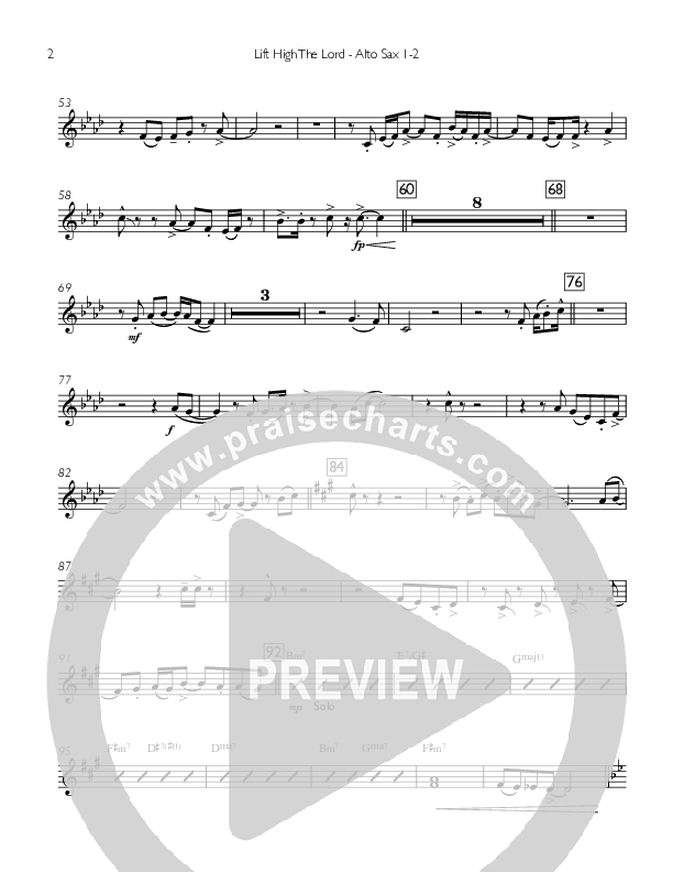 Lift High The Lord Alto Sax 1/2 (Concord Worship)