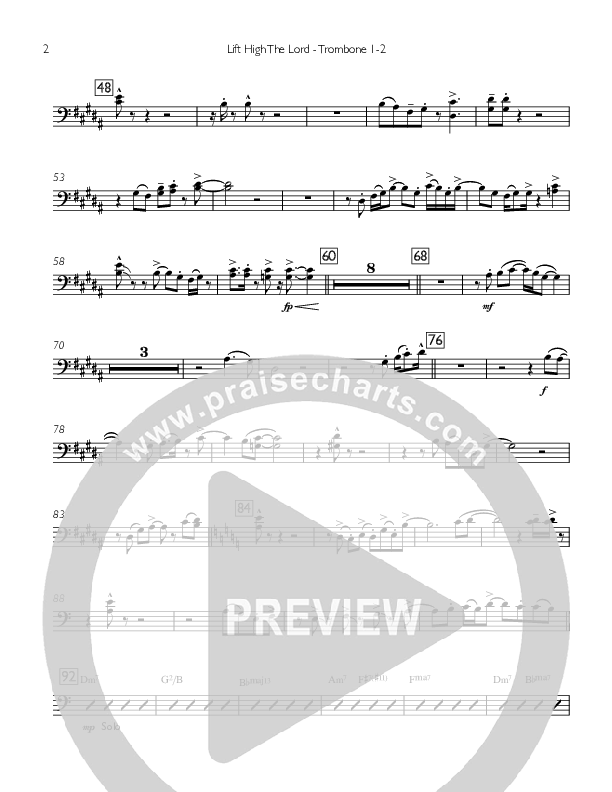 Lift High The Lord Trombone 1/2 (Concord Worship)