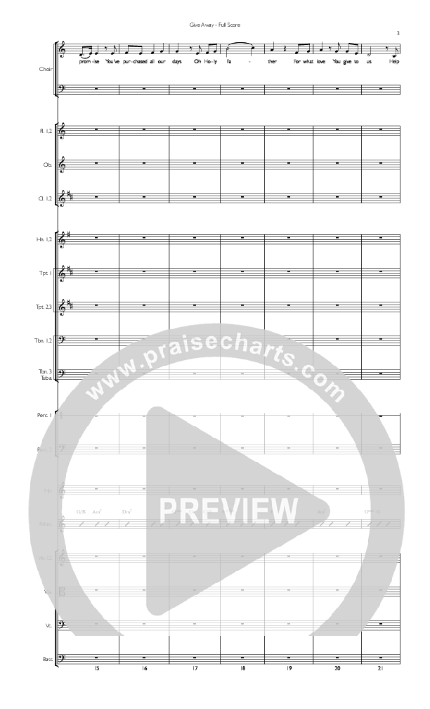 Give Away Orchestration (Concord Worship)