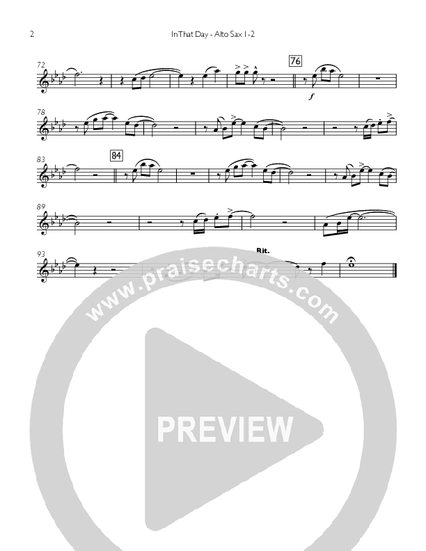 In That Day Alto Sax 1/2 (Concord Worship)