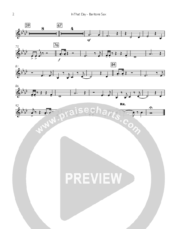 In That Day Bari Sax (Concord Worship)