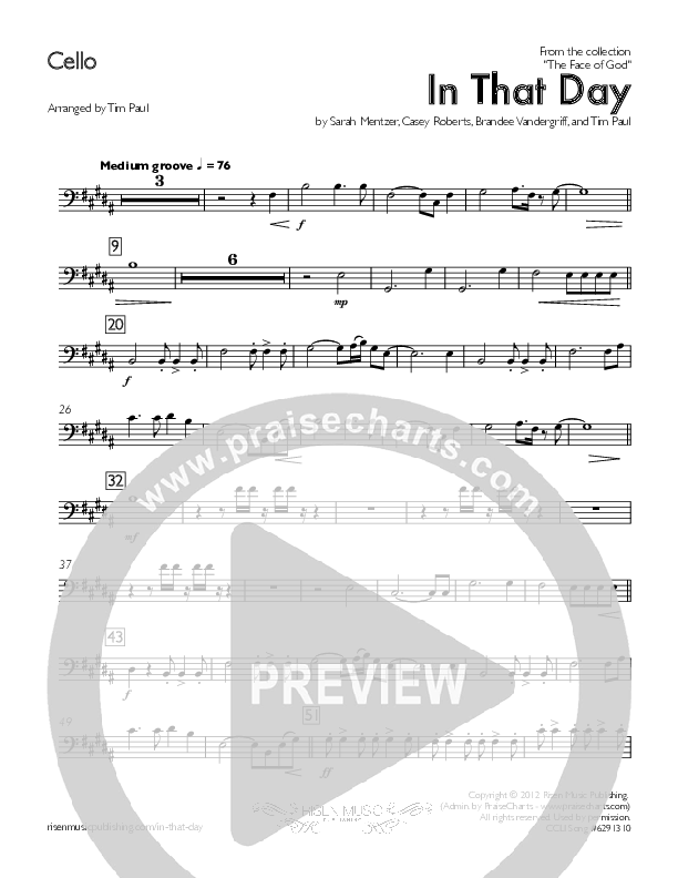 In That Day Cello (Concord Worship)