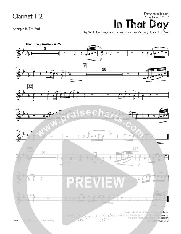 In That Day Clarinet 1/2 (Concord Worship)